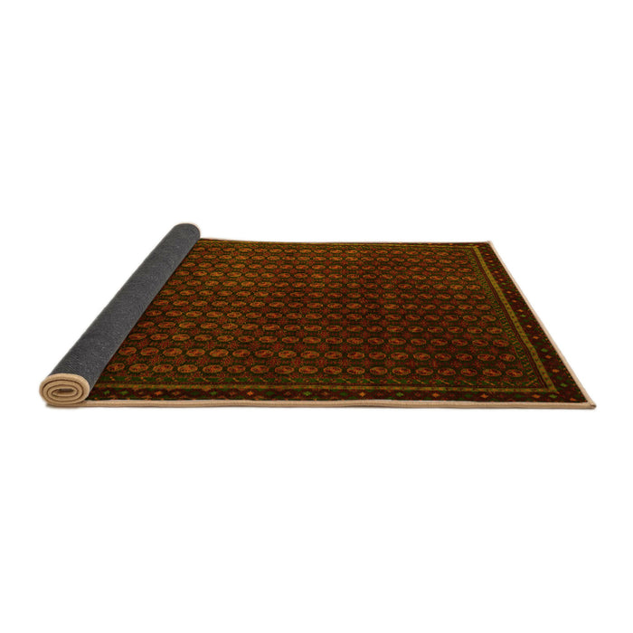Sideview of Abstract Yellow Modern Rug, abs5383yw