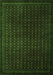 Abstract Green Modern Rug, abs5383grn