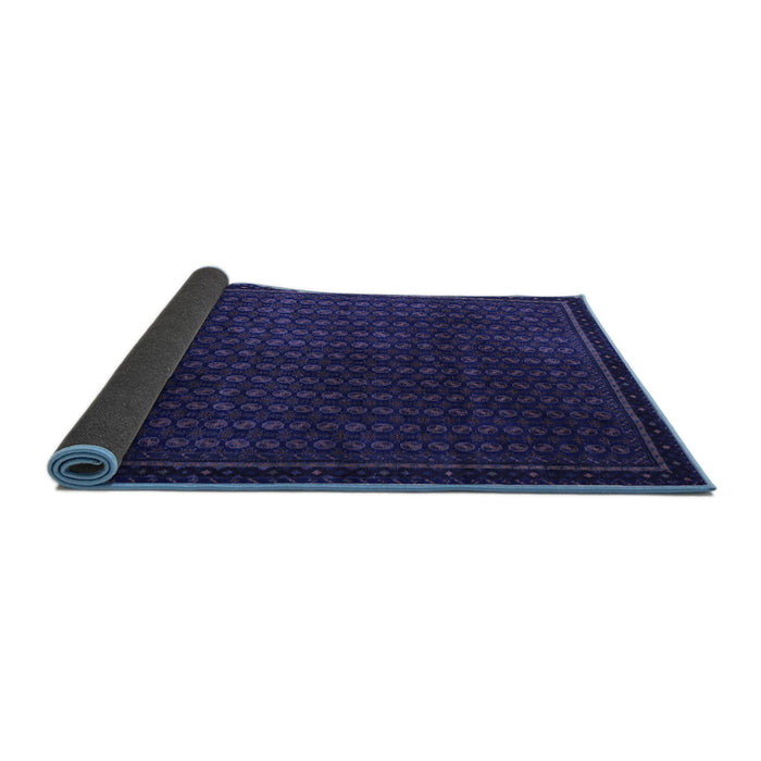 Sideview of Abstract Blue Modern Rug, abs5383blu