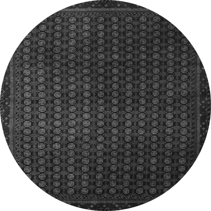 Round Machine Washable Abstract Gray Modern Rug, wshabs5383gry