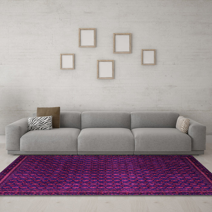 Machine Washable Abstract Pink Modern Rug in a Living Room, wshabs5383pnk