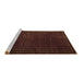 Sideview of Machine Washable Abstract Brown Modern Rug, wshabs5383brn