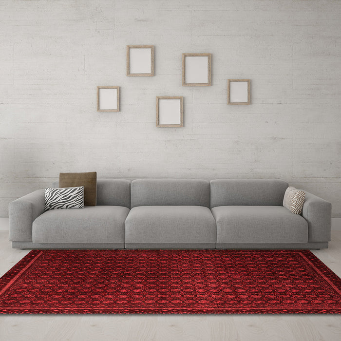 Modern Red Washable Rugs