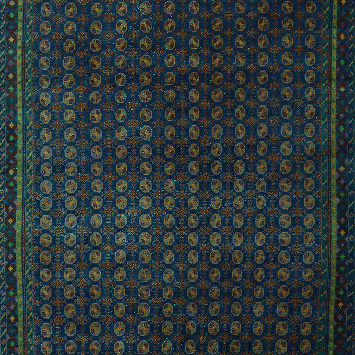 Machine Washable Abstract Turquoise Modern Area Rugs, wshabs5383turq