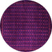 Round Abstract Pink Modern Rug, abs5383pnk