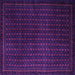 Square Machine Washable Abstract Purple Modern Area Rugs, wshabs5383pur