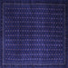 Square Abstract Blue Modern Rug, abs5383blu