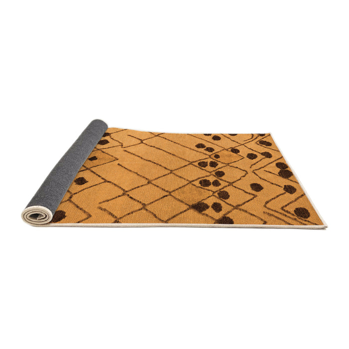 Sideview of Abstract Orange Modern Rug, abs5384org