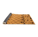 Sideview of Abstract Orange Modern Rug, abs5384org