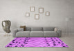 Machine Washable Abstract Purple Modern Area Rugs in a Living Room, wshabs5384pur