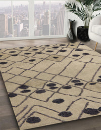 Abstract Brown Modern Rug, abs5384