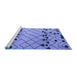 Sideview of Machine Washable Abstract Blue Modern Rug, wshabs5384blu