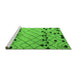 Sideview of Machine Washable Abstract Green Modern Area Rugs, wshabs5384grn