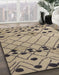 Abstract Brown Modern Rug in Family Room, abs5384