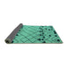 Sideview of Abstract Turquoise Modern Rug, abs5384turq