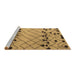 Sideview of Machine Washable Abstract Brown Modern Rug, wshabs5384brn