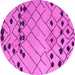 Round Abstract Pink Modern Rug, abs5384pnk