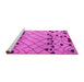 Sideview of Machine Washable Abstract Pink Modern Rug, wshabs5384pnk