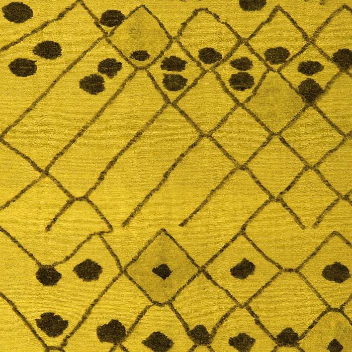 Machine Washable Abstract Yellow Modern Rug, wshabs5384yw