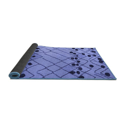 Sideview of Abstract Blue Modern Rug, abs5384blu