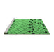 Sideview of Machine Washable Abstract Emerald Green Modern Area Rugs, wshabs5384emgrn