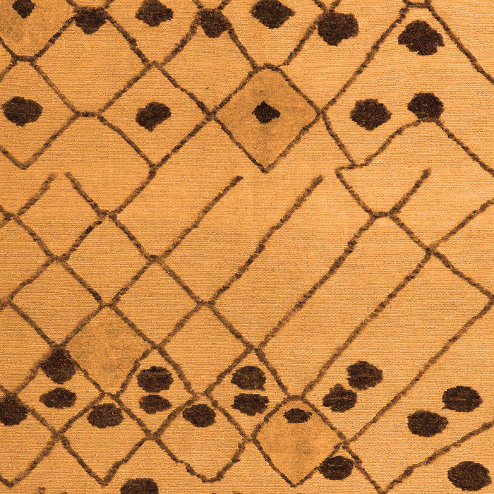 Machine Washable Abstract Orange Modern Area Rugs, wshabs5384org