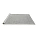 Sideview of Machine Washable Solid Gray Modern Rug, wshabs5385gry