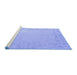 Sideview of Machine Washable Solid Blue Modern Rug, wshabs5385blu