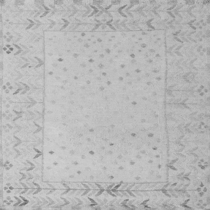 Square Machine Washable Solid Gray Modern Rug, wshabs5385gry