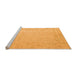 Sideview of Machine Washable Solid Orange Modern Area Rugs, wshabs5385org