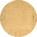 Round Solid Brown Modern Rug, abs5385brn