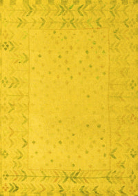 Solid Yellow Modern Rug, abs5385yw