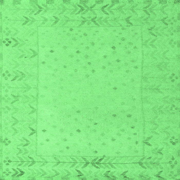 Square Solid Emerald Green Modern Rug, abs5385emgrn