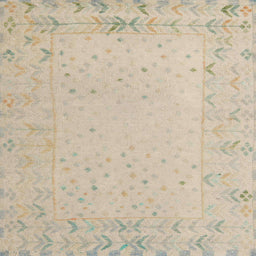 Square Abstract Light French Beige Brown Solid Rug, abs5385