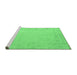 Sideview of Machine Washable Solid Emerald Green Modern Area Rugs, wshabs5385emgrn