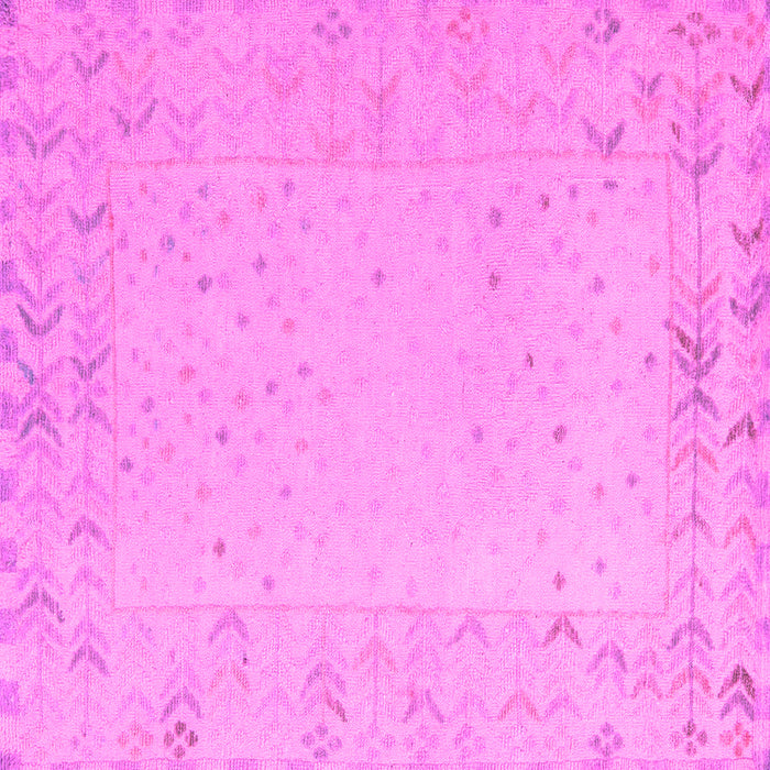 Square Solid Pink Modern Rug, abs5385pnk