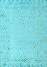 Solid Light Blue Modern Rug, abs5385lblu