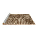 Sideview of Machine Washable Abstract Brown Sugar Brown Rug, wshabs5386