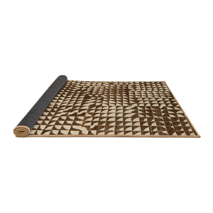 Sideview of Abstract Brown Modern Rug, abs5386