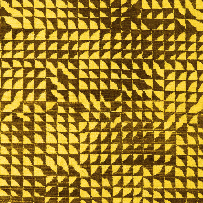 Machine Washable Abstract Yellow Modern Rug, wshabs5386yw