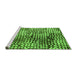 Sideview of Machine Washable Abstract Green Modern Area Rugs, wshabs5386grn