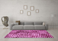 Machine Washable Abstract Pink Modern Rug, wshabs5386pnk