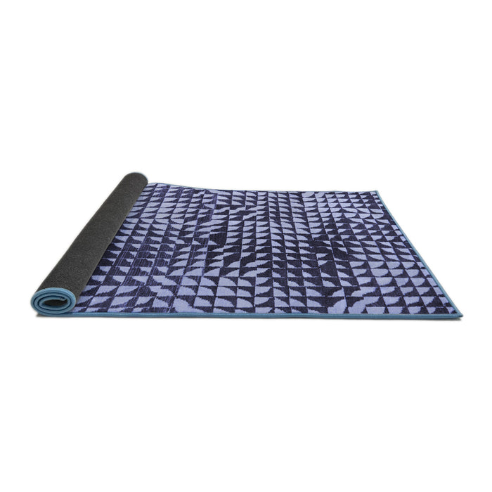 Sideview of Abstract Blue Modern Rug, abs5386blu