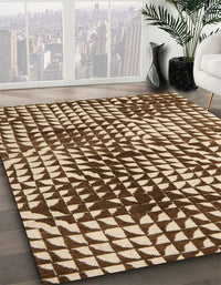 Abstract Brown Modern Rug, abs5386