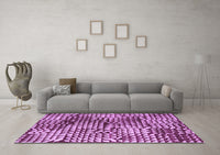 Machine Washable Abstract Purple Modern Rug, wshabs5386pur