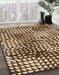 Abstract Brown Modern Rug in Family Room, abs5386