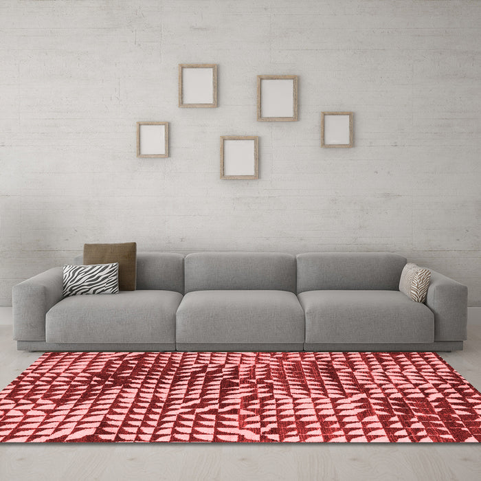 Modern Red Washable Rugs