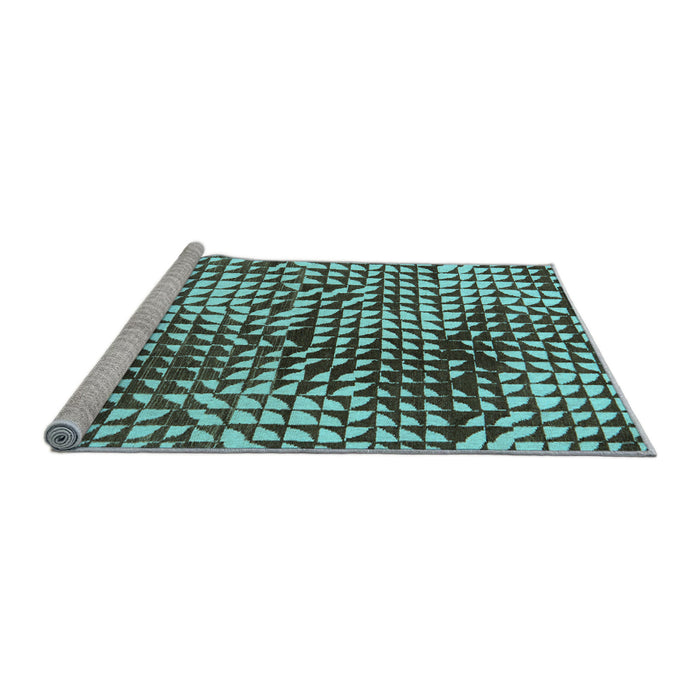 Sideview of Machine Washable Abstract Light Blue Modern Rug, wshabs5386lblu