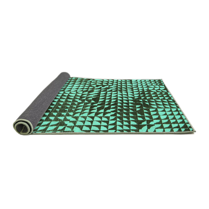 Sideview of Abstract Turquoise Modern Rug, abs5386turq