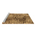 Sideview of Machine Washable Abstract Brown Modern Rug, wshabs5386brn